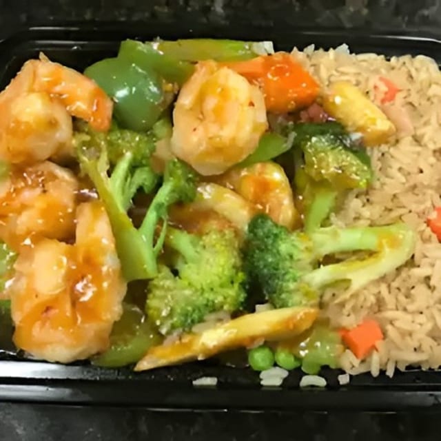 Shrimp with Garlic Sauce Combo鱼香虾.