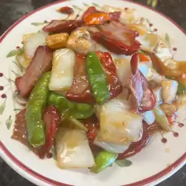 Roast Pork with Chinese Vegetables 白菜叉烧.