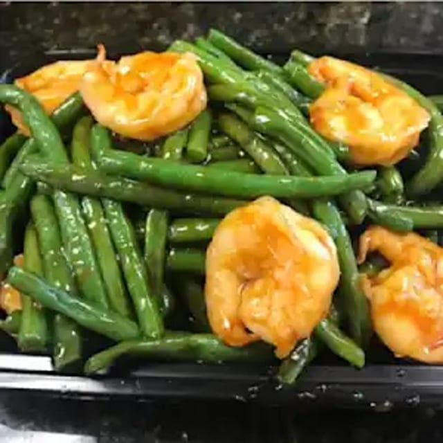 Shrimp with String Bean 四季豆虾.