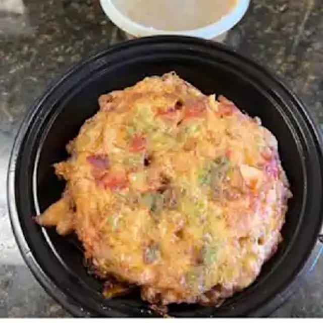 Roast Pork Egg Foo Young 叉烧蓉蛋.