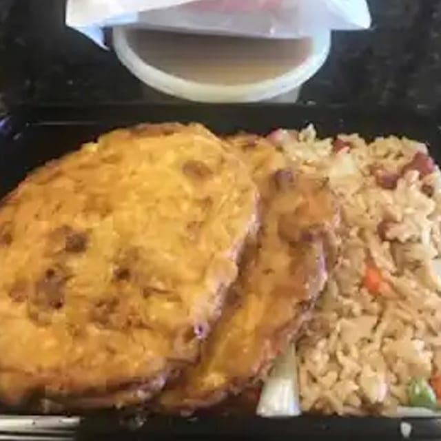 Chicken Egg Foo Young Combo 鸡蓉蛋.