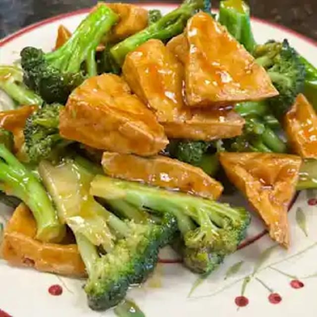 Bean Curd with Broccoli 芥兰豆腐.